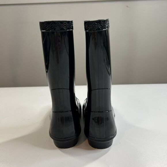 Ugg Boots Kids Size 13 K Raana Mural Rain Boot Black Rubber - Picture 8 of 8